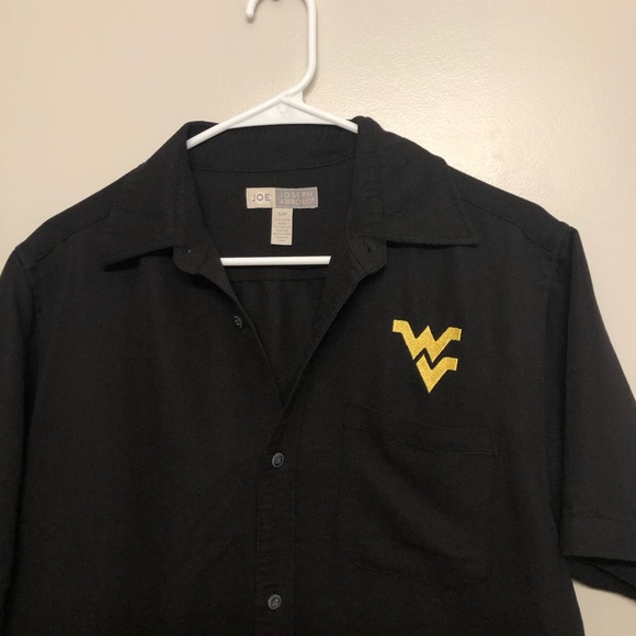 Joseph Abboud West Virginia button down shirt black shirt Virginia shirt - Picture 2 of 5